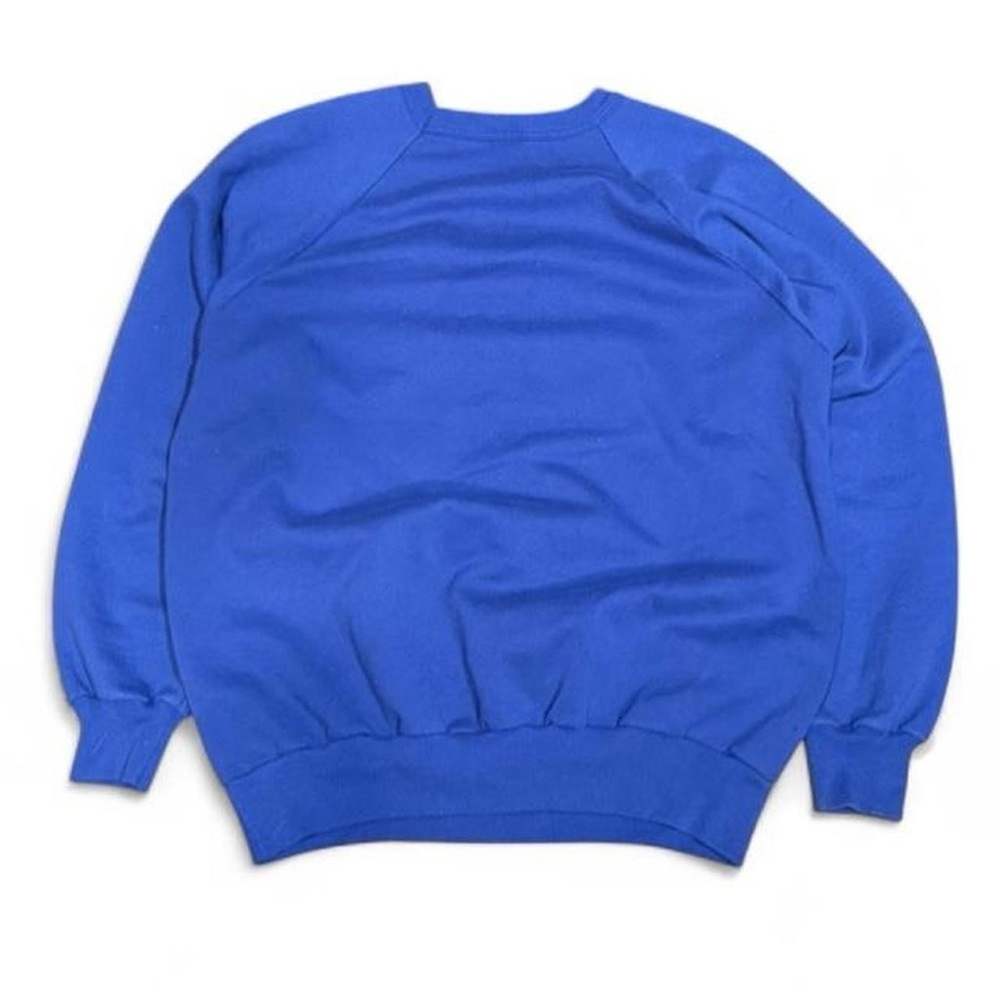 Vintage 80s Pennant Baseball Athletic Blue Sweatshirt Made in Canada - Picture 2 of 4